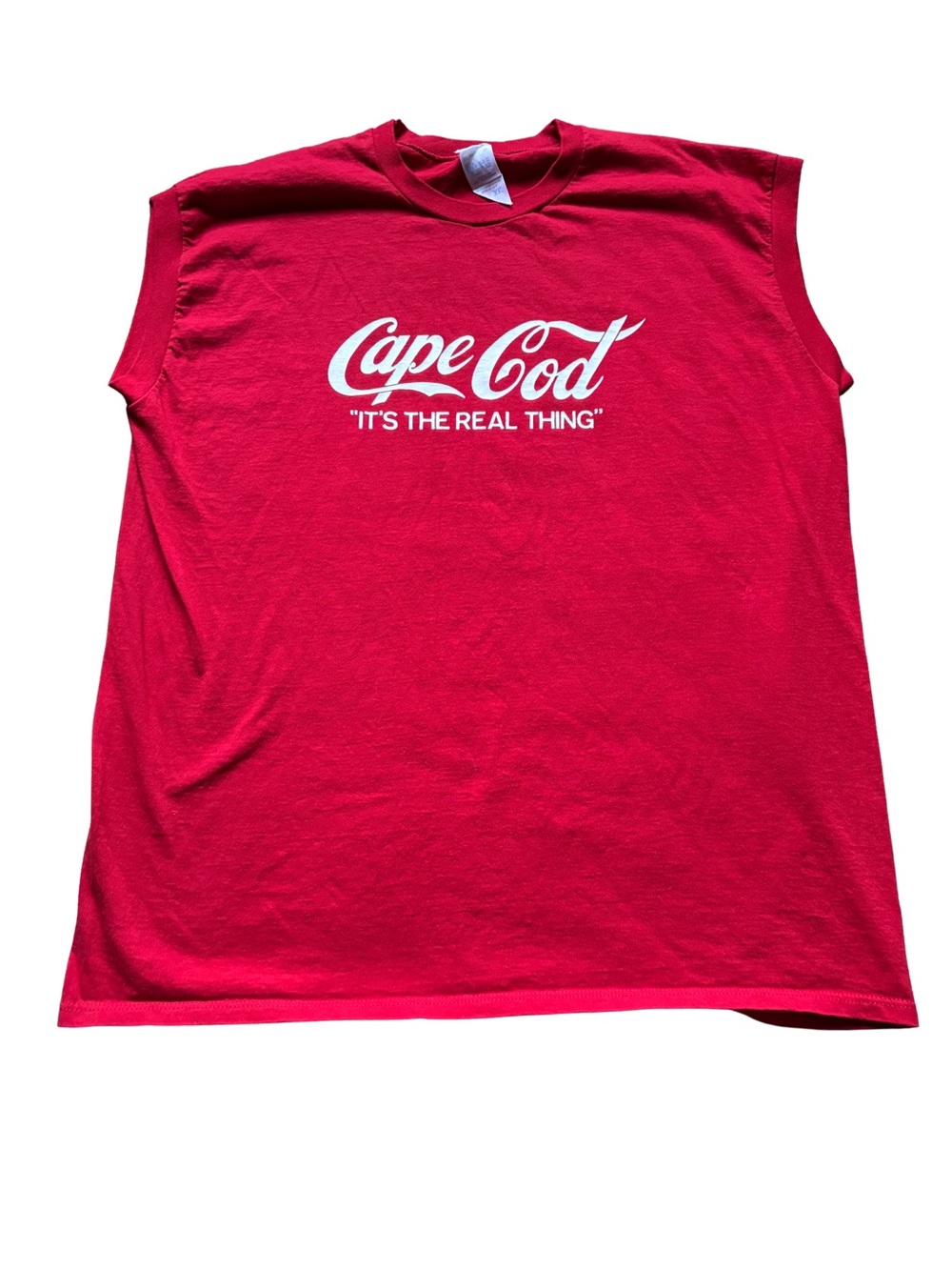 Vintage Cape Cod "It's the Real Thing" Red Sleeveless T-Shirt, Size XL